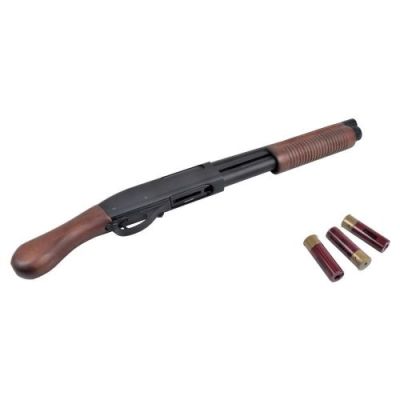 GOLDEN EAGLE PUMP ACTION GAS RIFLE SHORT REAL WOOD (GE-M870SW)