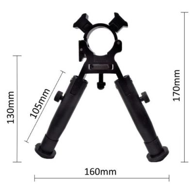 CYMA FOLDING BARREL BIPOD BLACK (HY-396)