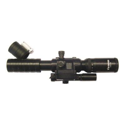 JS-TACTICAL SCOPE ZOOM 3X - 9X LENS 32MM WITH RED LASER (JS-3-9X32G)