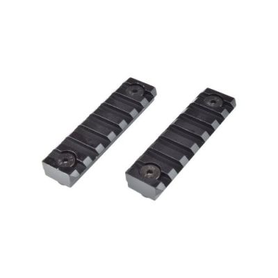 JS-TACTICAL STANDARD 20mm 7 SLOTS RAIL FOR M-LOK BLACK - 2 PIECES (JS-MLR7)