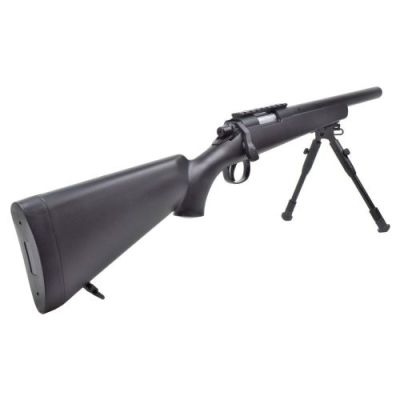 WELL SNIPER SPRING POWERED RIFLE WITH BIPOD BLACK (MB02BB)