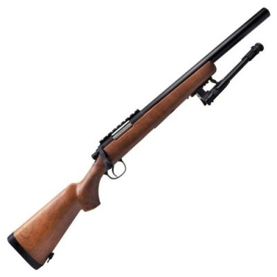 WELL SNIPER SPRING POWERED RIFLE WITH BIPOD IMITATION WOOD (MB02BW)