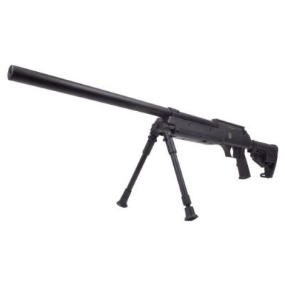 WELL SNIPER SPRING POWERED COMPACT RIFLE WITH BIPOD BLACK (MB13A)