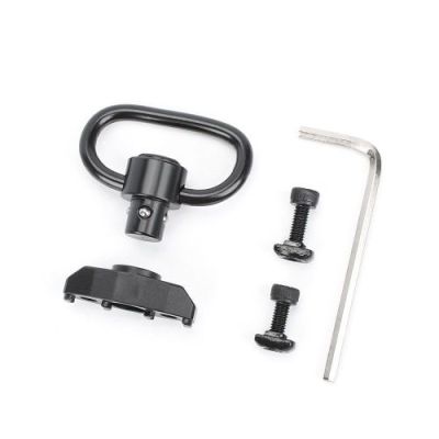 METAL QD SLING SWIVEL WITH MOUNT FOR KEYMOD/M-LOK BLACK (ME04022-B)