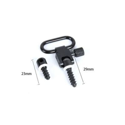 METAL SLING SWIVEL WITH SCREW MOUNT BLACK (ME4001-B)