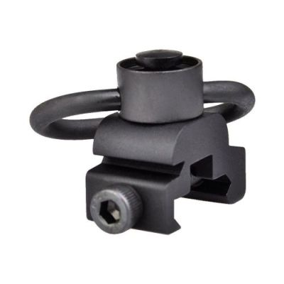 METAL QD SLING SWIVEL WITH 20MM RAILS MOUNT BLACK (ME4006-B)