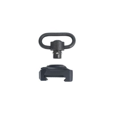 METAL QD SLING SWIVEL WITH MOUNT FOR 20mm RAILS BLACK (ME4018-B)