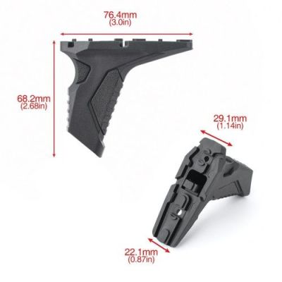 MP LINK ANGLED HAND STOP FOR M-LOK/KEYMOD SYSTEMS BLACK (MP1008-B)