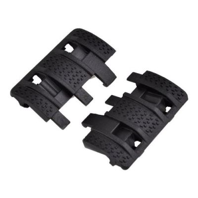 MP RAIL COVER FOR 20mm RAILS 16 PIECES SET BLACK (MP2066-B)