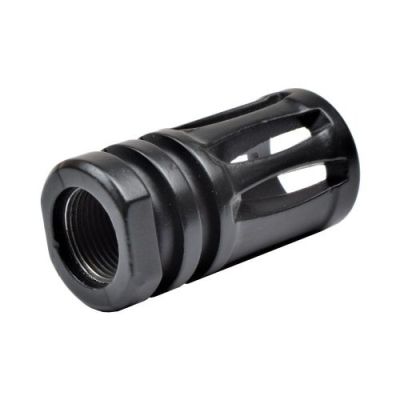 METAL FLASH HIDER 14mm CLOCKWISE THREAD BLACK (SP14)