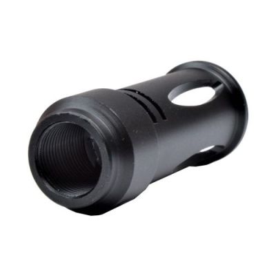 METAL FLASH HIDER 14mm CLOCKCOUNTERWISE THREAD BLACK (SP15)