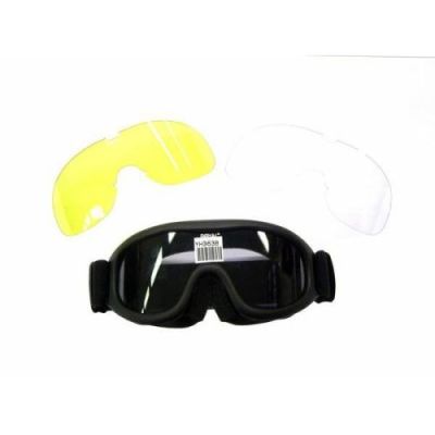 ROYAL GOGGLE BLACK WITH 3 LENSES (YH363B)