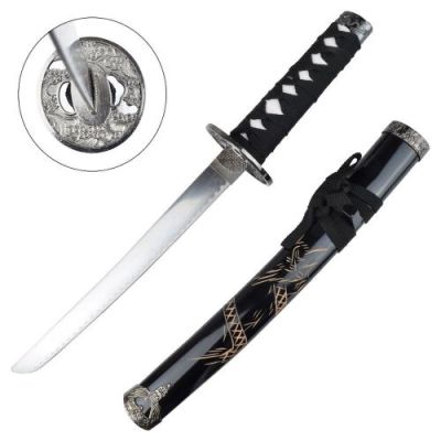 ORNAMENTAL SET KATANA-WAKIZASHI-TANTO BLACK (ZS574S NERO)