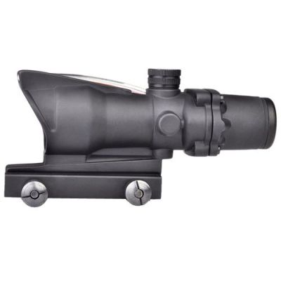 AIM-O RIFLE SCOPE ZOOM 4X LENS 32MM FIBER OPTIC BLACK (AO1002-B)