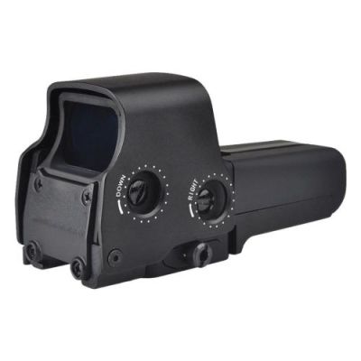 AIM-O HOLOGRAPHIC RED DOT SIDE CONTROLS BLACK (AO5064-B)