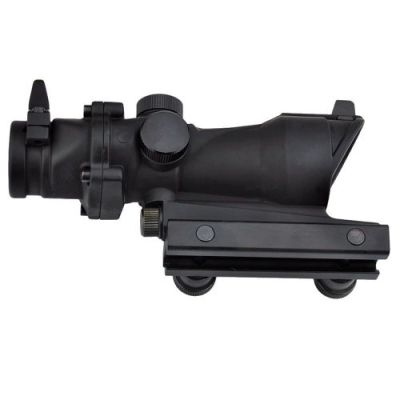 AIM-O ILLUMINATED RIFLE SCOPE ZOOM 4X LENS 32MM BLACK (AO5318-B)