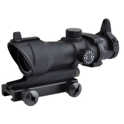 AIM-O ILLUMINATED RIFLE SCOPE ZOOM 4X LENS 32MM BLACK (AO5318-B)