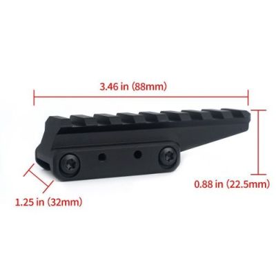 AIM-0 8 SLOTS 20MM RISER RAIL BLACK (AO9034-B)