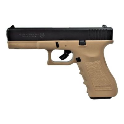 BRUNI GUNS BLANK PISTOL TOP FIRING GAP CALIBER 8MM BLACK/TAN (BR-1400BT)