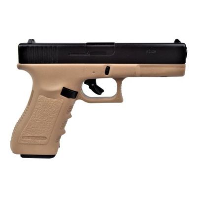 BRUNI GUNS BLANK PISTOL TOP FIRING GAP CALIBER 9MM BLACK/TAN (BR-1401BT)