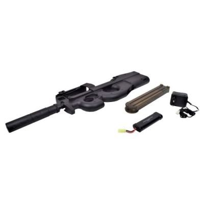 CYMA ELECTRIC RIFLE P90 SILENCER VERSION BLACK (CM060B)