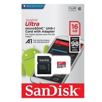 Sandisk Ultra A1 16Gb 98Mb/S 653X