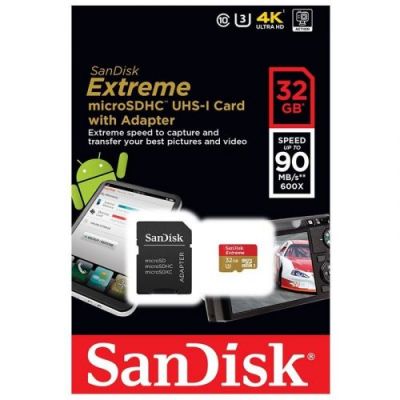 Sandisk Extreme Sdhc 4K 32Gb 90Mb/S 600X