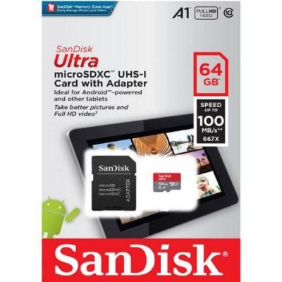 Sandisk Ultra A1 64Gb 100Mb/S 667X