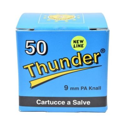 EUROCOMM THUNDER BLANK CARTRIDGES CALIBER 9mm BRASS 50 PIECES (CS-AZURES)