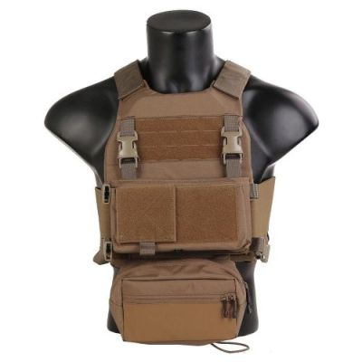 EMERSONGEAR COMBAT TACTICAL VEST WITH CHEST RIG COYOTE BROWN (EM7407CB)