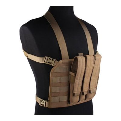 EMERSONGEAR TACTICAL CHEST RIG WITH MP7 MAG POUCHES COYOTE BROWN (EM7445D)