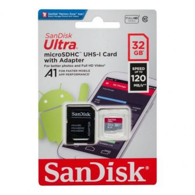 Sandisk Ultra M.Sdhc 32Gb A1 120Mb/S